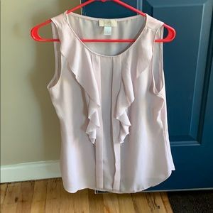 LOFT sleeveless lilac blouse